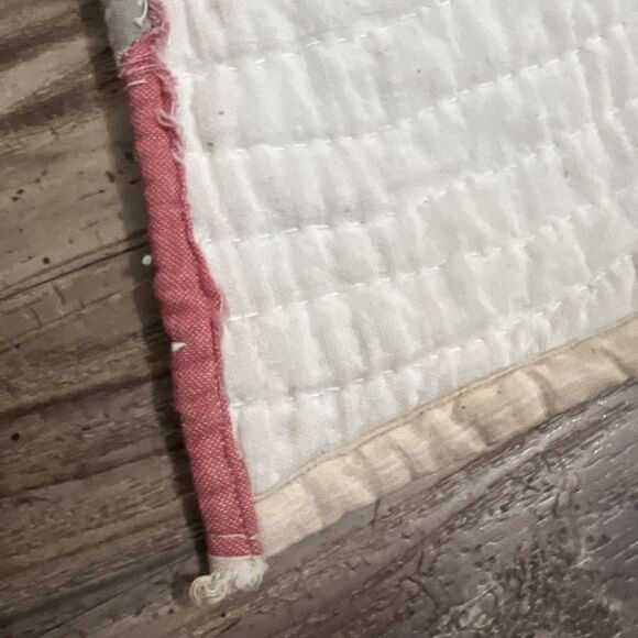 Vintage Handmade Bow Tie Pieced Single Quilt 73x66 - Picture 16 of 16